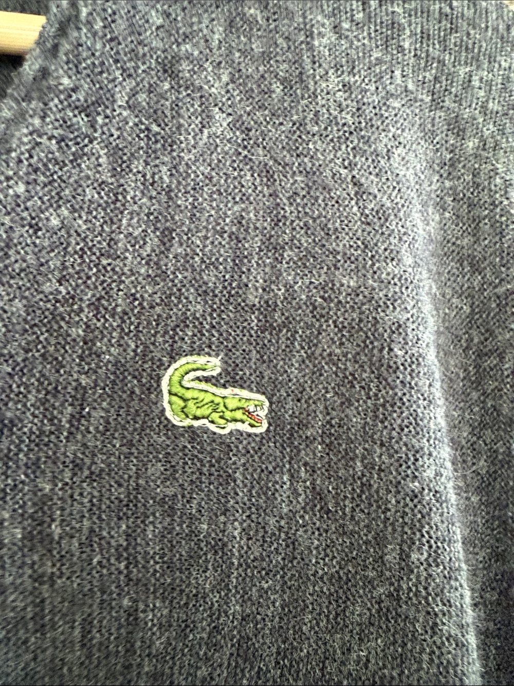 Lacoste Women's Charcoal Gray V-Neck Cropped Button Cardigan - Picture 3 of 5
